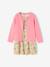 Set jurk + cardigan voor meisje roze, bedrukt+zachtpaars - vertbaudet enfant 