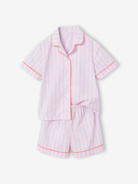 Pyjamashort met korte mouwen om te personaliseren lila - vertbaudet enfant 