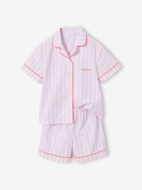Pyjashort manches courtes à personnaliser lilas - vertbaudet enfant 