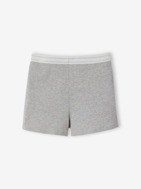 Lot 2 pyjamas court et long gris chiné - vertbaudet enfant 