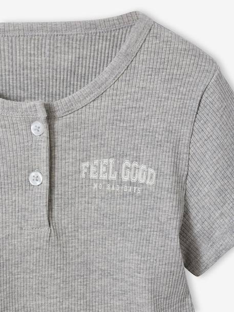 Lot 2 pyjamas court et long gris chiné - vertbaudet enfant 