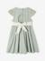 Robe fête patineuse nœud blanc+vert sauge - vertbaudet enfant 