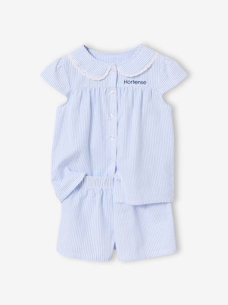 Pyjashort manches courtes à personnaliser bleu ciel - vertbaudet enfant 