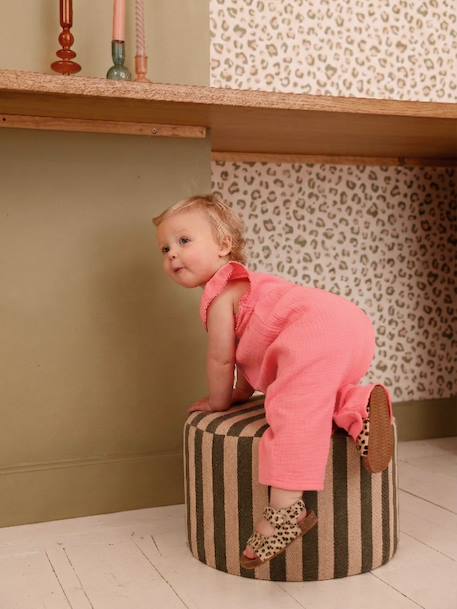 Combinaison bébé fille en gaze de coton rose - vertbaudet enfant 