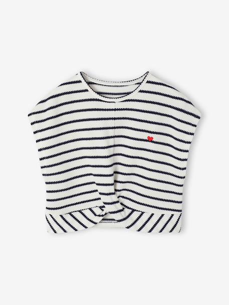 Ensemble fille t-shirt short en maille fantaisie écru+rose - vertbaudet enfant 