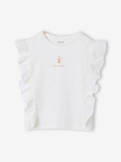 -T-shirt met ruches en korte mouwen