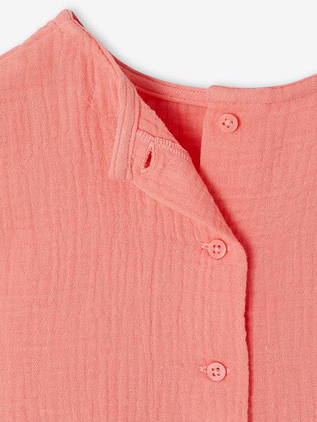 Ensemble blouse pantalon volants corail - vertbaudet enfant 