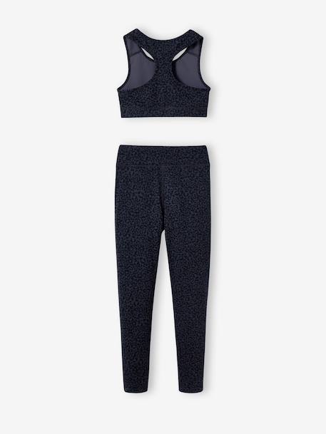 Ensemble fille brassière legging anthracite - vertbaudet enfant 