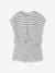 Set voor meisjes, t-shirt en short van fantasie breisel ecru+rozen - vertbaudet enfant 