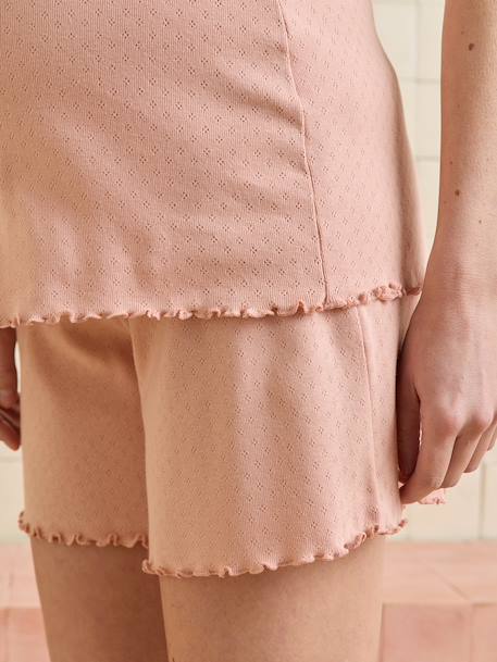 Pyjashort grossesse et allaitement coton bio rose - vertbaudet enfant 
