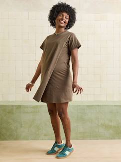 -Robe T-shirt grossesse et allaitement en coton bio*