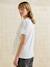T-shirt zwangerschap korte mouwen borduursels ecru - vertbaudet enfant 