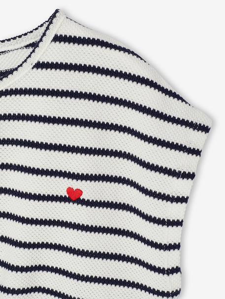 Ensemble fille t-shirt short en maille fantaisie écru+rose - vertbaudet enfant 