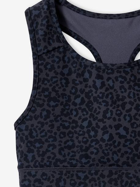 Ensemble fille brassière legging anthracite - vertbaudet enfant 