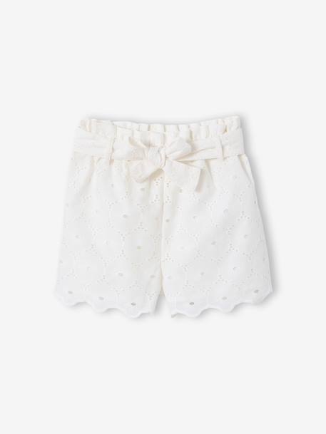 2-delige set met short voor meisjes Ella Happy Time wit - vertbaudet enfant 