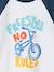 T-shirt met korte mouwen voor jongens oceaanblauw+smaragdgroen - vertbaudet enfant 