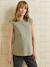 T-shirt grossesse sans manches coton bio beige+kaki - vertbaudet enfant 