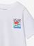 Jongensshirt met motief op de voor- en achterkant hemelsblauw+oceaanblauw+rozenhout+wit - vertbaudet enfant 