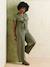 Ruime jumpsuit met korte mouwen voor zwangerschap en borstvoeding in lyocell olijf+stone - vertbaudet enfant 