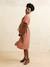 Robe grossesse allaitement fluide terracotta - vertbaudet enfant 