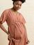 Robe grossesse allaitement fluide terracotta - vertbaudet enfant 