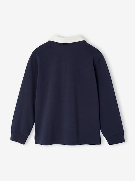 Polo rayé garçon gris chiné+marine+ocre+vert+vert d'eau - vertbaudet enfant 