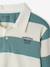 Polo rayé garçon gris chiné+marine+ocre+vert+vert d'eau - vertbaudet enfant 