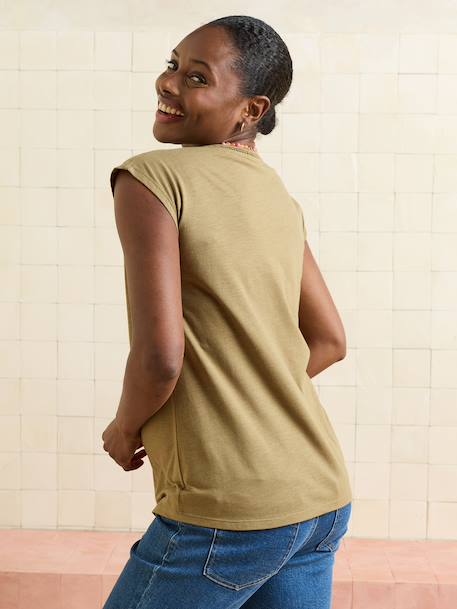 T-shirt grossesse col V olive - vertbaudet enfant 