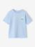 Jongensshirt met motief op de voor- en achterkant hemelsblauw+oceaanblauw+rozenhout+wit - vertbaudet enfant 