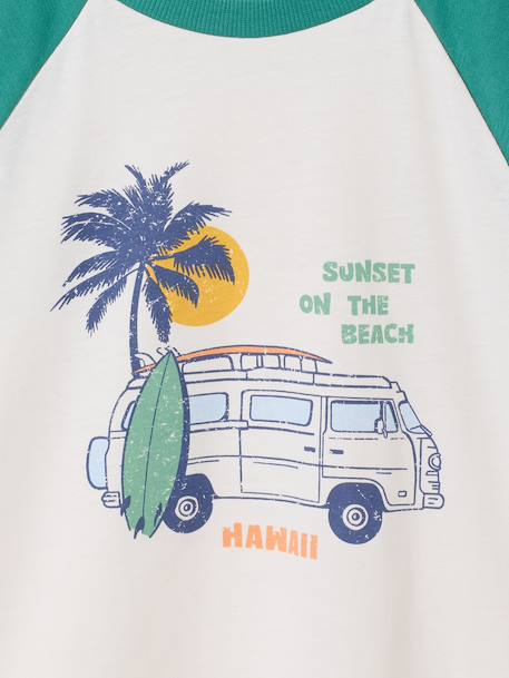 T-shirt manches courtes garçon bleu océan+vert émeraude - vertbaudet enfant 