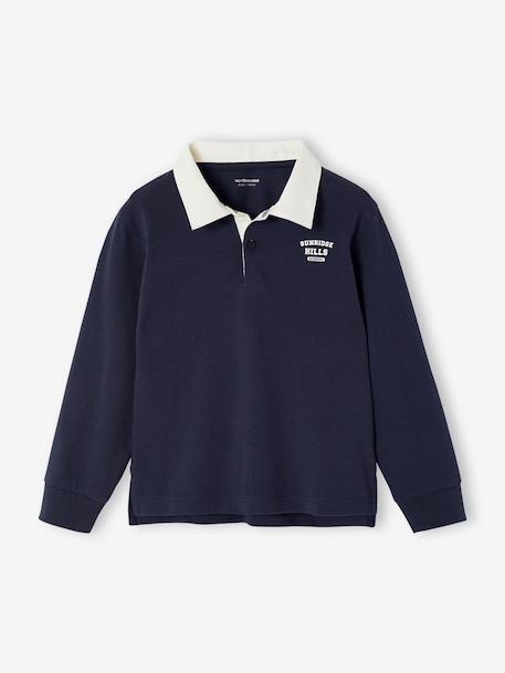 Polo rayé garçon gris chiné+marine+ocre+vert+vert d'eau - vertbaudet enfant 