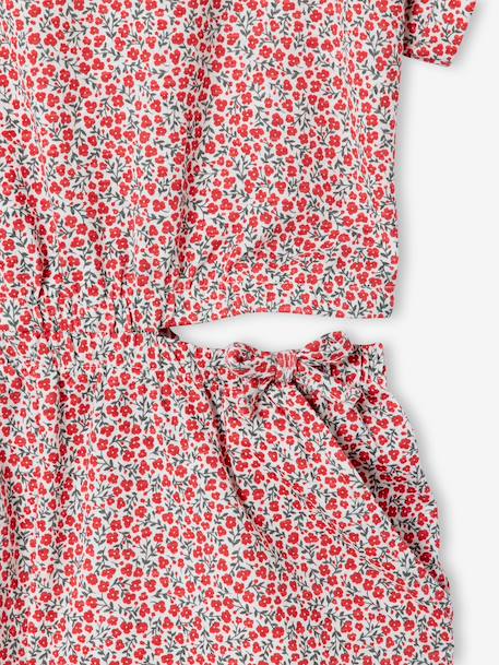 Combi short fille jersey écru+multicolore - vertbaudet enfant 
