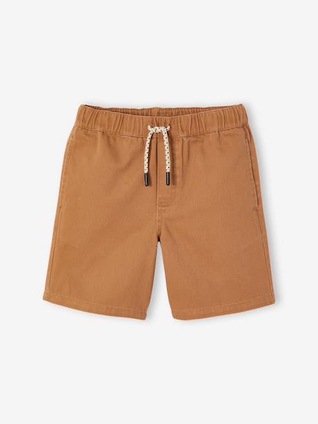 Bermuda garçon en twill anthracite+camel - vertbaudet enfant 