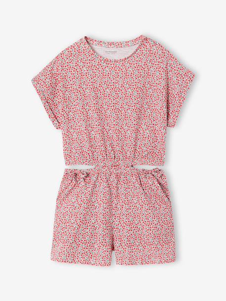 Fille-Salopette, combinaison-Combi short fille jersey