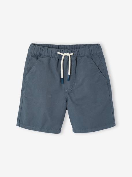 Bermuda garçon élastique bleu jean+jaune pastel+vert sapin - vertbaudet enfant 