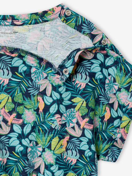 Combi short fille jersey écru+multicolore - vertbaudet enfant 