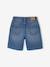 Bermuda fille en jean brodé fleurs bleu clair+bleu moyen - vertbaudet enfant 