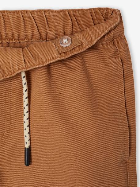 Bermuda garçon en twill anthracite+camel - vertbaudet enfant 