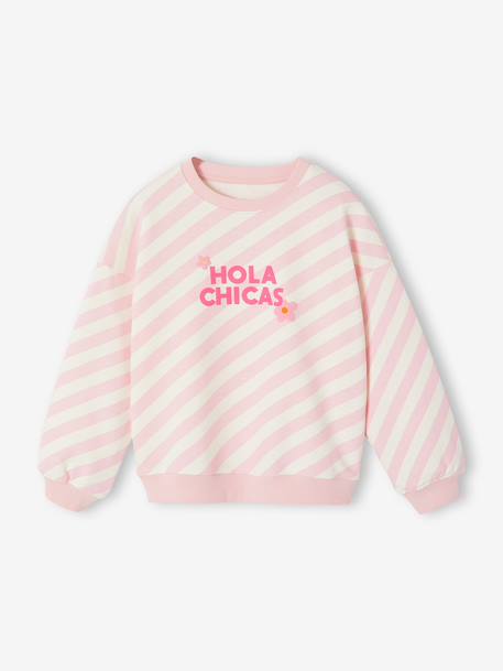 Sweat fille imprimé rose - vertbaudet enfant 