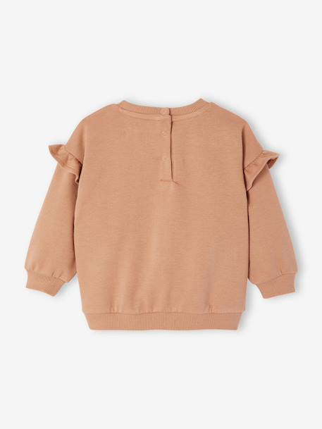 Personaliseerbare sweater voor babymeisjes pecannoot+vanille - vertbaudet enfant 