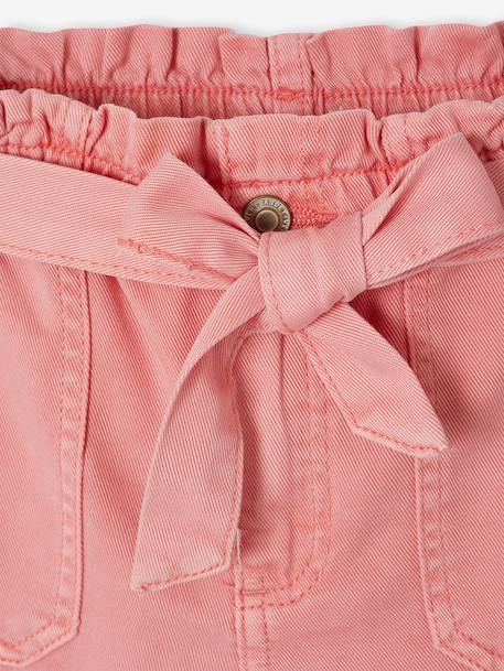 Short fille style paperbag écru+rose - vertbaudet enfant 