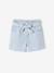 Short fille twill ceinture à nouer rayé bleu+rose+vanille - vertbaudet enfant 