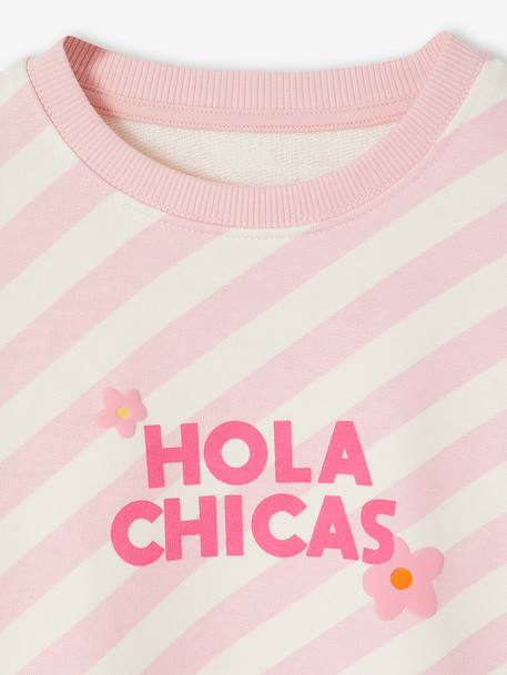 Sweat fille imprimé rose - vertbaudet enfant 