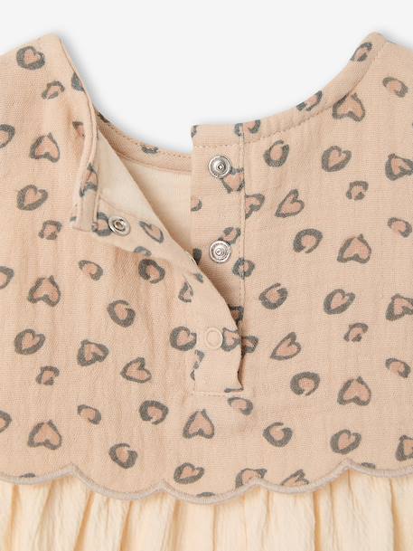 Robe bébé fille bimatière vanille - vertbaudet enfant 