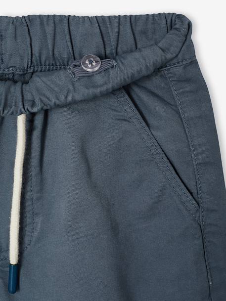 Elastische bermuda voor jongens dennen+jeansblauw+pastelgeel - vertbaudet enfant 