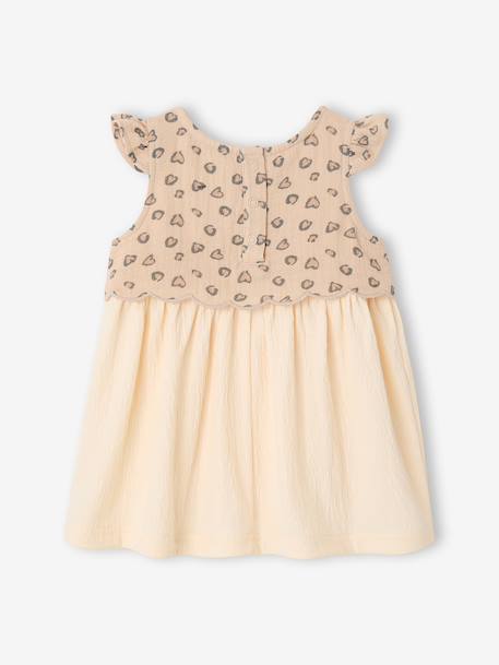 Robe bébé fille bimatière vanille - vertbaudet enfant 