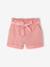 Meisjesshort in paperbag-stijl ecru+rozen - vertbaudet enfant 