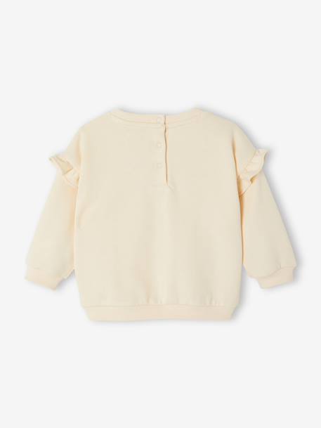 Personaliseerbare sweater voor babymeisjes pecannoot+vanille - vertbaudet enfant 