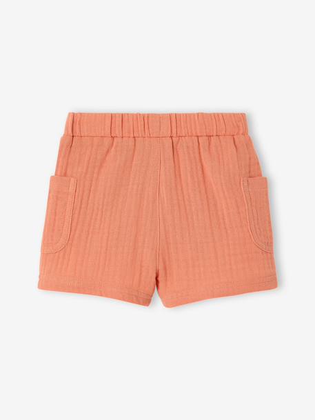 Short bébé gaze coton orange - vertbaudet enfant 