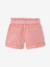 Meisjesshort in paperbag-stijl ecru+rozen - vertbaudet enfant 
